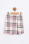 Girl's Plaid Patterned Shorts with Skirt, Collared Sweatshirt, Ages 6-7-8-9-10, 2-Piece Top and Bottom Set - 3