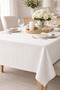 Checked Satin Napkins White 100% Cotton Cotton Napkins 40X40 cm (4 Pieces) - 3
