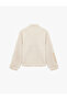 Oversized Plush Jacket with Long Sleeves and Zippered Pocket Detail - 4
