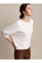 10852 Crew Neck Soft Textured Sweater-Ecru