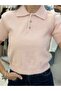 Stone Button Polo Neck Short Sleeve Knitwear - 4
