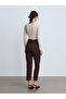 72239 Belted High Waist Trousers-Brown - 3