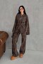 Premium Leopard Denim Jacket-Pants 2-Piece Set