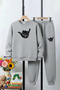 3 Thread Thick Sh Fleece-Lined Crew Neck Santa Cruze Print Detailed Boys Tracksuit Set