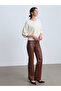 10852 Crew Neck Soft Textured Sweater-Ecru - 3