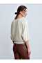 10852 Crew Neck Soft Textured Sweater-Ecru - 2