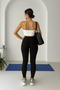 Interlock Fabric High Waist Shaping / Sculpting Sports Leggings Black - 2