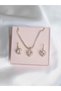 Royal Heart Choker Necklace and Earring Set - Gold Color