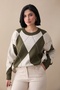Baklava Pattern Knitwear Khaki Tunic - 2
