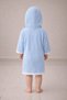 Elmaçocuk 198-12-25 Baby Boy Hooded Bathrobes 100% Cotton Towel with Dolphin Emblem Soft Absorbent 1/4 Year Old - 4
