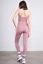 Dusty Rose Women's Athlete Bustier and Leggings Two-Piece Set - 4