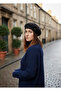 Women's Black Stone Detailed Beret |   Stylish Winter Accessory - 2