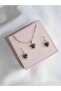 Royal Heart Choker Necklace and Earring Set - Gold Color