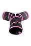 3-Way Collapsible Cat Play Tunnel Black/Pink