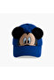 Mickey Mouse Print Cap with Hook and Loop Strap Closure
