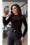 Black Lace Detailed Blouse