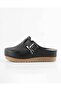 Women's Black Buckled Clog Slippers Closed Toe Perforated Comfortable Sole Daily Work Slipper - 3