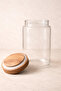 وعاء بوروسيليكات سعة 750 مل مع غطاء من الأكاسيا طراز KW-744 - 2