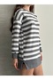 Women's Report Fabric Long Sleeve Crew Neck Side Slit Tunic - 6