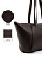 Coffee Color Shk277 Faux Leather Single Compartment Zippered Hand, Arm, and Shoulder Bag - 5