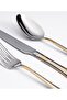 Athens Gold Decorated 6-Person 42-Piece Stainless Steel Cutlery Set with Box - 3