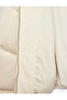 X Şahika Ercümen - Pocketed Hair Braid Textured Mock Neck Long Sleeve Zippered Short Puffer Coat - 6