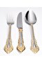 Rome Gold Decorated 6-Person 42-Piece Stainless Steel Cutlery Set with Box - 8