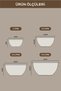 Set of 4 Round Bowls Beige |   1L, 1.5L, 2.3L, 3.3L |   Multi-Purpose Kitchen Storage Container with Lid - 5