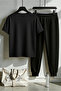 Unisex Cute Paws Design Printed T-Shirt - 2-Piece Tracksuit Set - 2