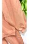 Pink life 3819 salmon heart pearl embellished sleeve stone detail girls' tracksuit set - 4
