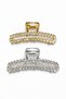 Stone Gold Metal Hair Clip – Sparkling and Elegant Clasp Clip 7 cm - 4