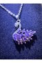 Purple Swan Necklace in a Lighted Box Steel - 3