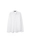 Relaxed White Rayon-Linen Shirt - 2