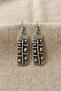 Linear Embossed Authentic Earrings Silver Color - 2