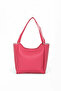 Women's Fuchsia Double Handle Faux Leather Shoulder Bag