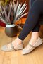 Women's Tweed Fabric Casual Shoes Stylish Buckle Comfortable Sole Casual Ballet Flats - 2