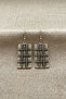 Authentic Earrings with Rectangular Shape Silver Color - 2