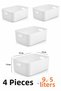 Tidyo 4-Piece 9.5 Lt Large Size Bathroom Organizer Basket, Decorative Refrigerator Organizer - 2