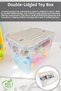 Set of 2 - Lockable Lid Toy Box - Baby Kids Room Organizer - 16 Lt Beige - 3