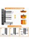 8-Tier Kitchen Storage Shelf - Corrosion-Resistant Metal, Compact Cabinet-Under Pot and Pan Organizer - 4