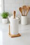 Bambu Noir Wooden Paper Towel Holder – Kitchen Countertop Roll Paper Holder, Decorative Kitchen Accessory - 4