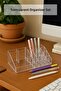 Tabletop Pen Organizer Pen Holder 22 cm Transparent