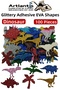 Shaped Glitter Eva Adhesive Dinosaur 100 Pieces 1 Pack Self-Adhesive Glitter Eva Sticker before School