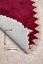 Alvessa Burgundy French Lace Laced Soft Surface Leather Non-Slip Based 2-Piece Bath Mat - 4