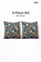 Digital Printed Double-Sided Cotton Throw Pillow Cover – Hidden Zipper, Lined (45×45 cm) Set of 2