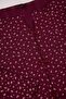 Bordo Çıtır Çiçek Desenli Fiyonklu Kaşkorse Büyük Beden Pijama Takımı TBBAW26AI00059 - 4