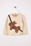 Stone Crew Neck Baggy Regular Unisex Children's Knitted Sweatshirt Tkdaw26Sw00047 - 3