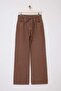 Limited Edition Kahverengi Kemerli Yüksek Bel Wide Leg Jeans TWOSS26JE00029