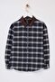 Kahverengi Ekoseli Yakası Fitilli Oversize Kalıp Flanel Gömlek TWOSS26GO00038 - 5