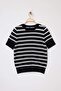 بلوزة تريكو أساسية مخططة باللون الأسود من Wardrobe Essentials TBBSS26AF00033 - 6